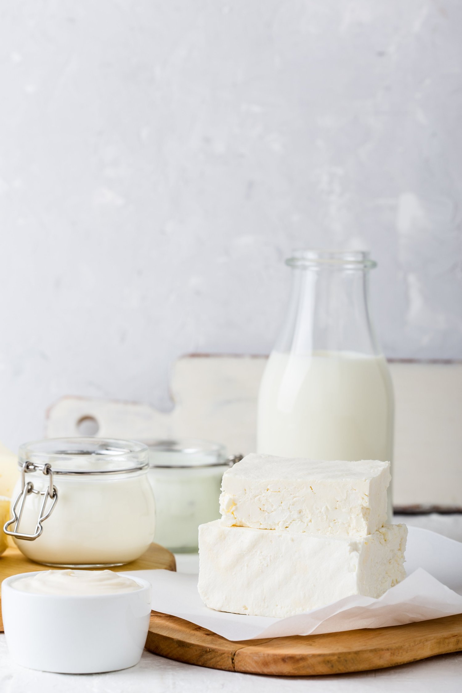 Curd cheese. Fresh organic dairy products